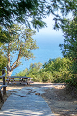 A beautiful day in forest and sea in Rmilat forest in Tangier