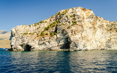 Fototapeta na wymiar Wild beautiful coastline at the Zingaro Natural Reserve, Sicily, Italy