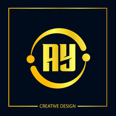 Initial Letter AY Logo Template Design