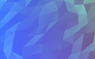 Abstract triangle geometrical blue background. Geometric origami style with gradient. 3D illustration