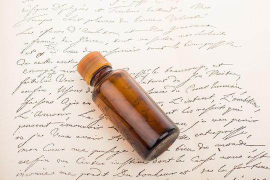 Natural Medicine - old recipe, bottles.