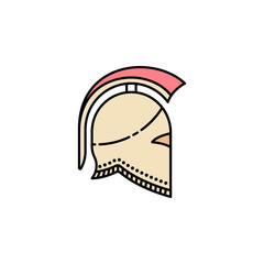 Helmet icon. Element of color ancient greece  icon for mobile concept and web apps. Colored Helmet icon can be used for web and mobile