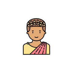Man Greece icon. Element of color ancient greece  icon for mobile concept and web apps. Colored Man Greece icon can be used for web and mobile