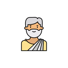 Old man Greece icon. Element of color ancient greece  icon for mobile concept and web apps. Colored Old man Greece icon can be used for web and mobile