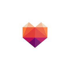 geometric love logo