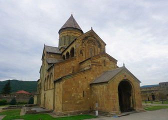 Fototapeta na wymiar Mtskheta Svetitskhoveli Cathedral Main View