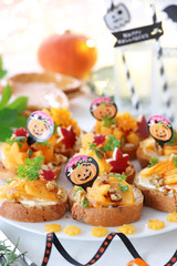 ハロウィンかきのタルティーヌ