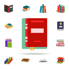 book with a bookmark flat icon. Book icons universal set for web and mobile