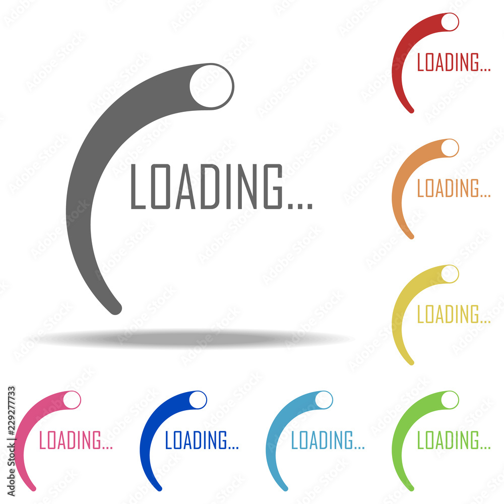 Aufkleber loading sign icon. elements of loader in multi color style icons. simple icon for websites, web desi