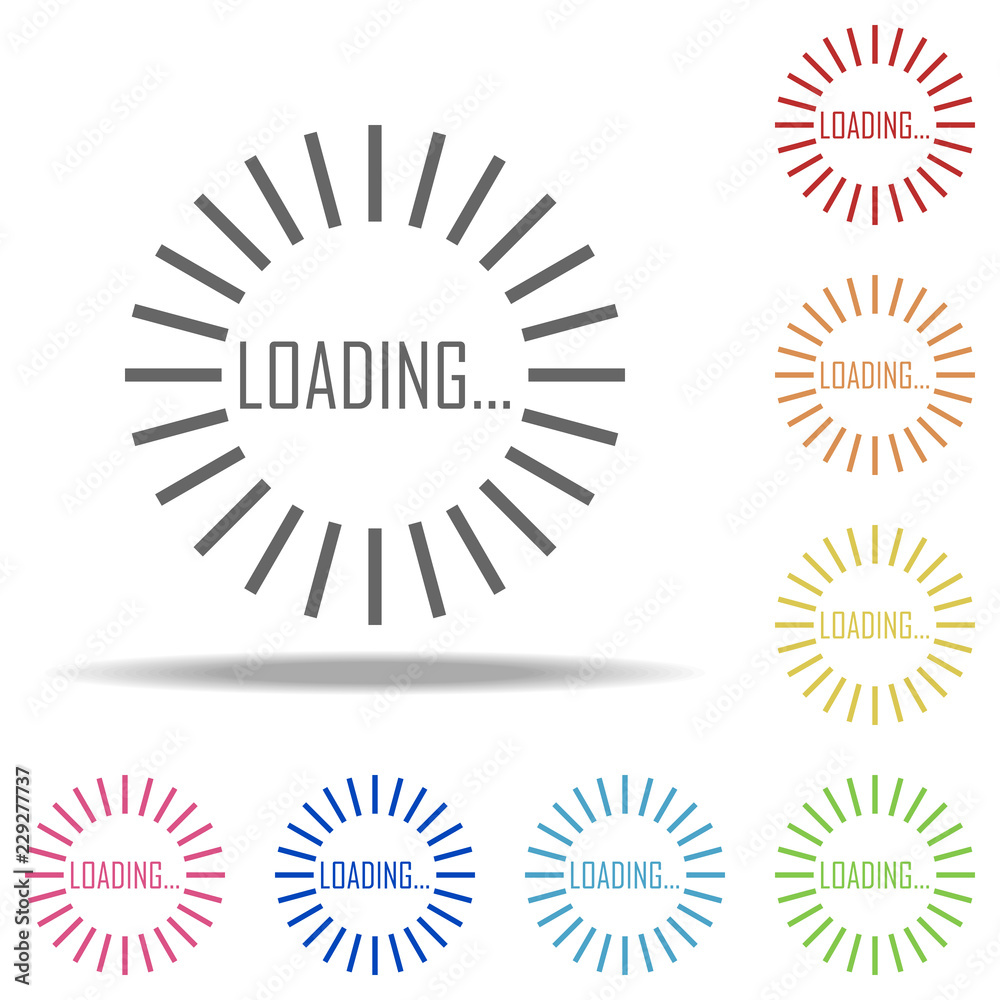 Aufkleber loading the sun rays icon. elements of loader in multi color style icons. simple icon for websites, 