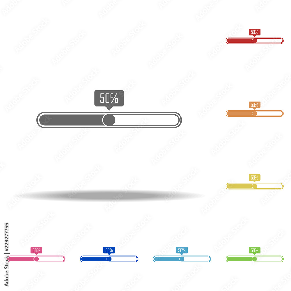 Aufkleber loading bar percent icon. elements of loader in multi color style icons. simple icon for websites, w