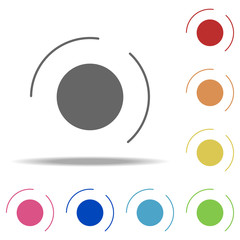 loading circles  icon. Elements of Loader in multi color style icons. Simple icon for websites, web design, mobile app, info graphics