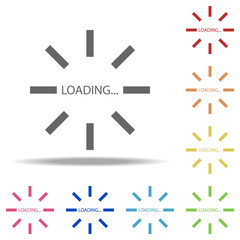 loading the sun rays icon. Elements of Loader in multi color style icons. Simple icon for websites, web design, mobile app, info graphics