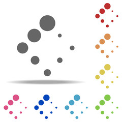 loading by points icon. Elements of Loader in multi color style icons. Simple icon for websites, web design, mobile app, info graphics