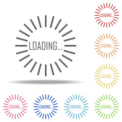 loading the sun rays icon. Elements of Loader in multi color style icons. Simple icon for websites, web design, mobile app, info graphics