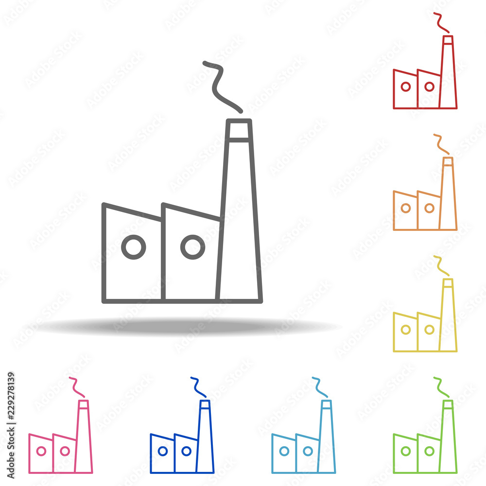 Poster house add icon. elements of building landmarks in multi color style icons. simple icon for websites,