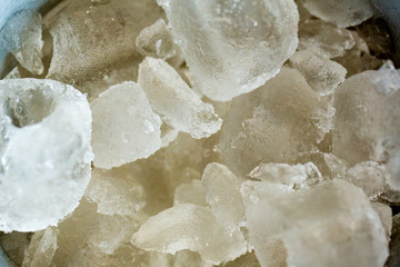 fresh cool Ice cubes isolated on white background.