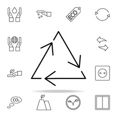 Recycling outline icon. Ecology icons universal set for web and mobile