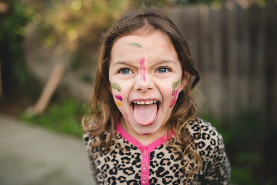 Making funny faces