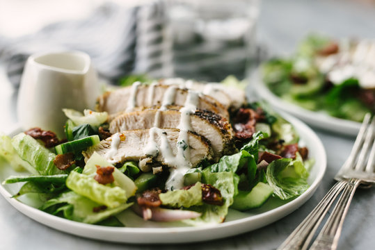 Angle View Grilled Chicken B.L.T. Salad