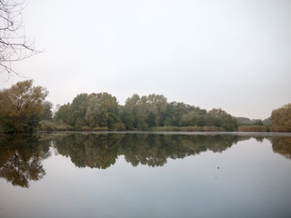 clouds over lake morning sunrise wivenhoe special scene nature landscape trees autumn fall