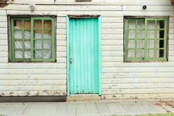 Fototapeta na wymiar Home wood windows doors gr