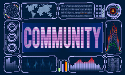 Futuristic User Interface With the Word Community