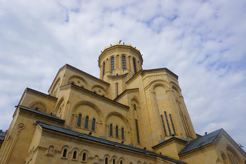 Tbilisi Sameba Cathedral Sloping Position View