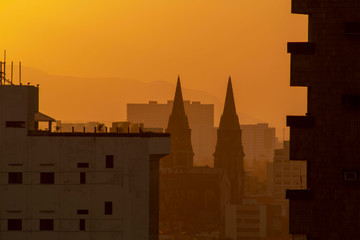 Fototapeta premium skyline at sunset