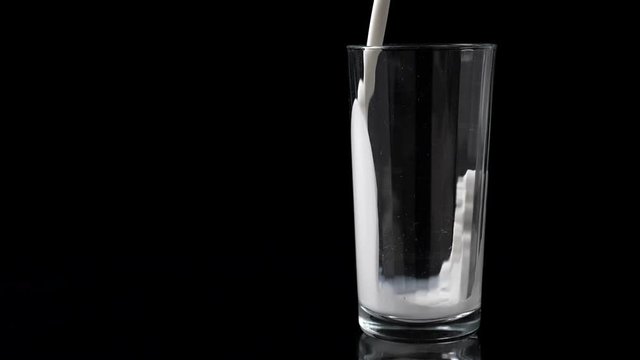 Pouring milk into the glass