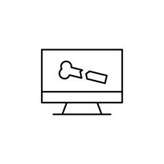 bone broken, computer icon. Element of medicine for mobile concept and web apps icon. Thin line icon for website design and development, app development. Premium icon