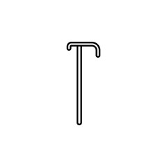 cane icon. Element of medicine for mobile concept and web apps icon. Thin line icon for website design and development, app development. Premium icon
