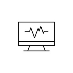 cardiogram icon. Element of medicine for mobile concept and web apps icon. Thin line icon for website design and development, app development. Premium icon