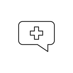 chat medical icon. Element of medicine for mobile concept and web apps icon. Thin line icon for website design and development, app development. Premium icon