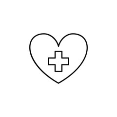 heart medical icon. Element of medicine for mobile concept and web apps icon. Thin line icon for website design and development, app development. Premium icon