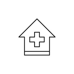 hospital free icon. Element of medicine for mobile concept and web apps icon. Thin line icon for website design and development, app development. Premium icon