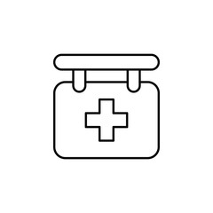 hospital sign icon. Element of medicine for mobile concept and web apps icon. Thin line icon for website design and development, app development. Premium icon