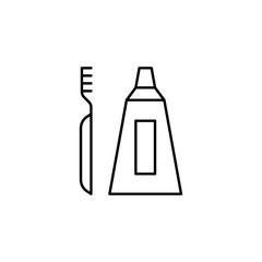 toothpaste, toothbrush icon. Element of medicine for mobile concept and web apps icon. Thin line icon for website design and development, app development. Premium icon