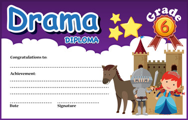 A drama diploma template