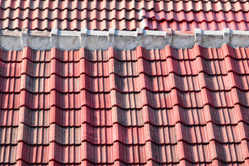 Naklejka premium Close-up view of roof tiles.