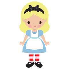 Alice in Wonderland vector cartoon illustration