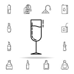 glass of champagne dusk icon. Drinks & Beverages icons universal set for web and mobile