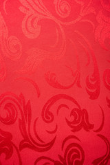 Big red vintage pattern jacquard fabric background material