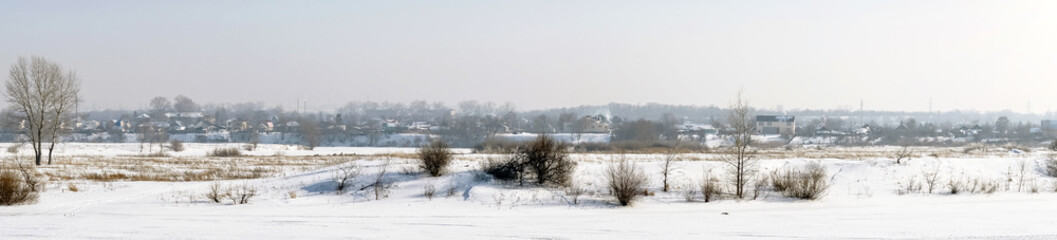 Obraz na płótnie Canvas Winter landscape panorama