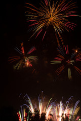 fireworks at Rose Bowl