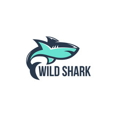 Shark mascot logo template