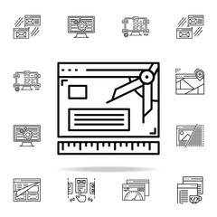 Fototapeta premium create prototype icon. Web development icons universal set for web and mobile