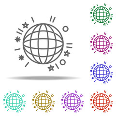 disco ball dusk icon. Elements of Birthday in multi color style icons. Simple icon for websites, web design, mobile app, info graphics