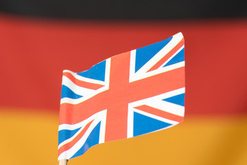 Flagge von Deutschland und Großbritannien - obrazy, fototapety, plakaty