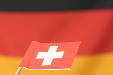 Flagge von Deutschland und Schweiz